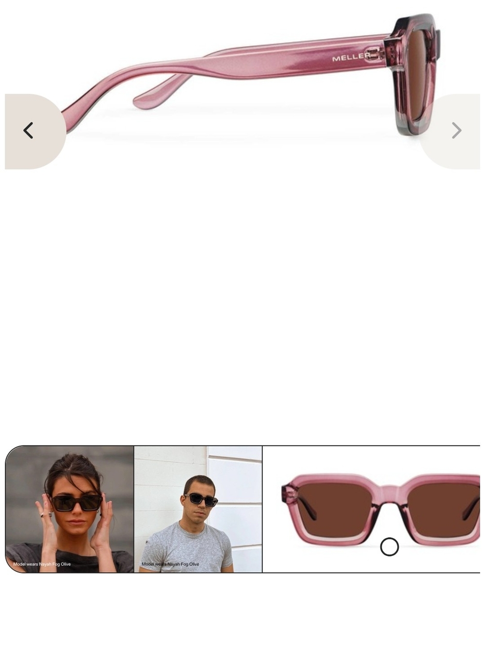 Meller Nayah Dark Pink Kakao Polarized Sunglasses